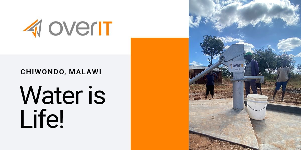 Grafica OverIT per il pozzo di Chiwondo, Malawi