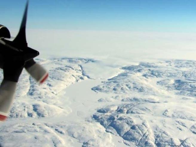 Calotta glaciale vista dall'aereo