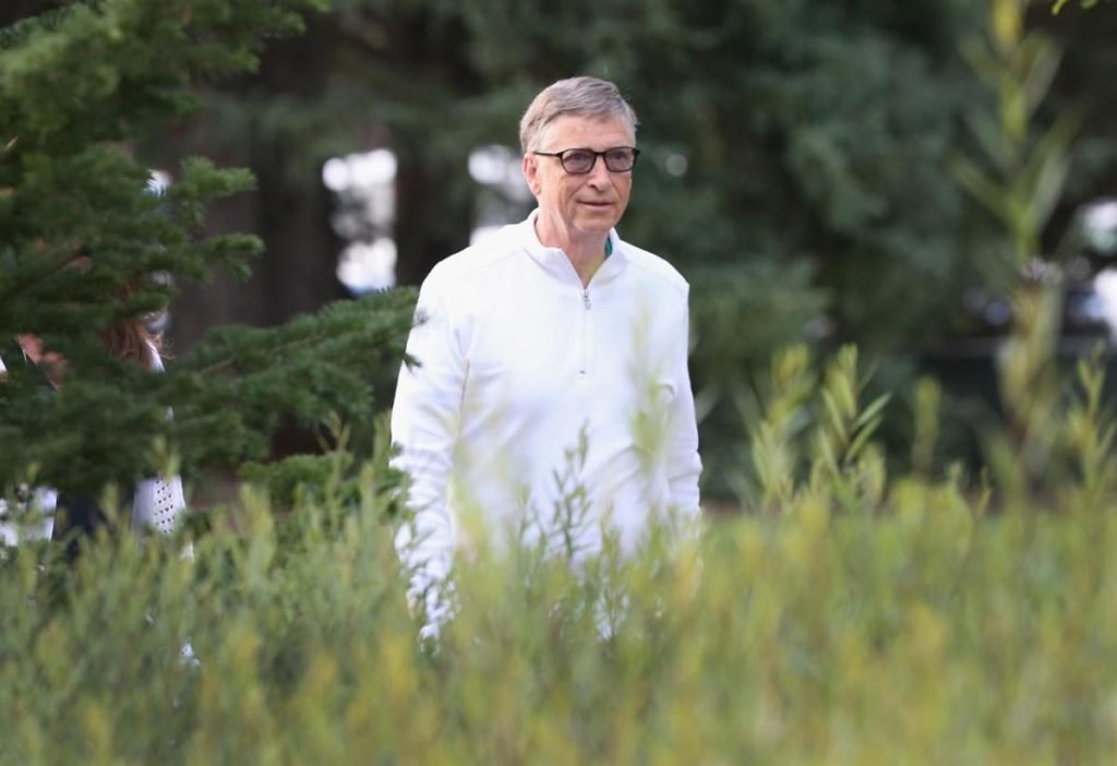 Bill Gates in un prato