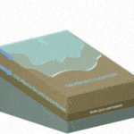 Schema del ruscellamento dell'acqua nel suolo