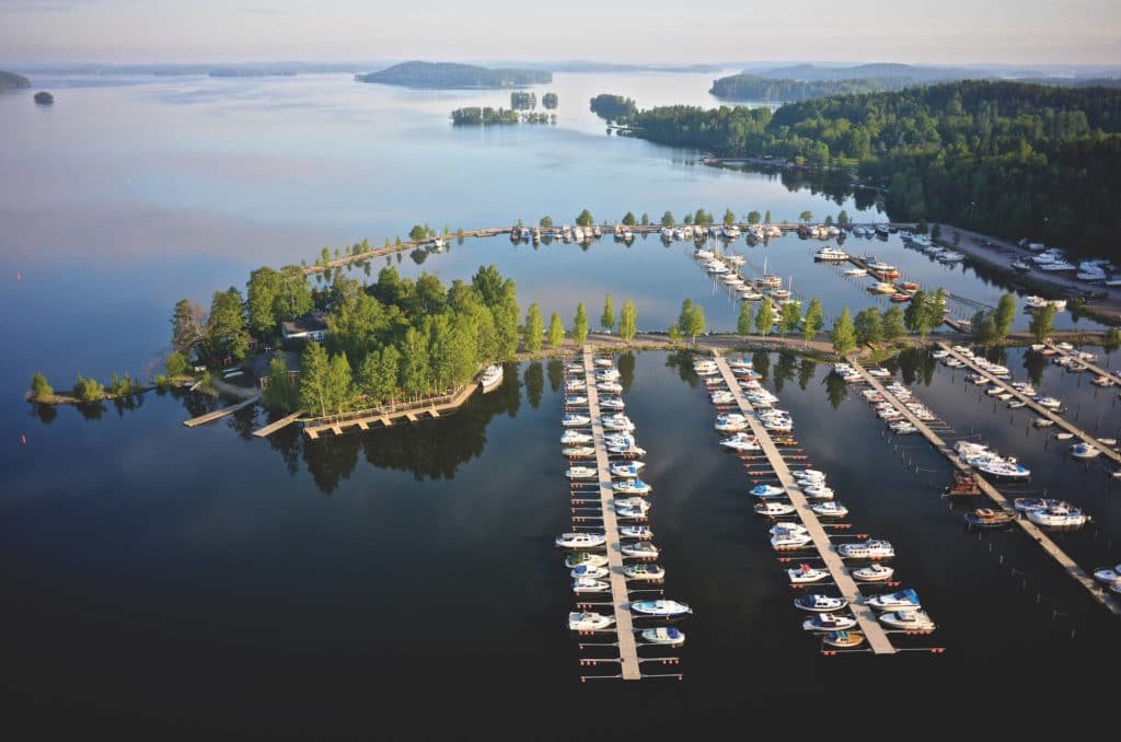 Veduta aerea di Lahti, capitale verde d'Europa 2021